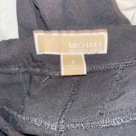 Black Michael by Michael Kors gold accoutrements pants shiny super soft cargo 👖 - Picture 7 of 16
